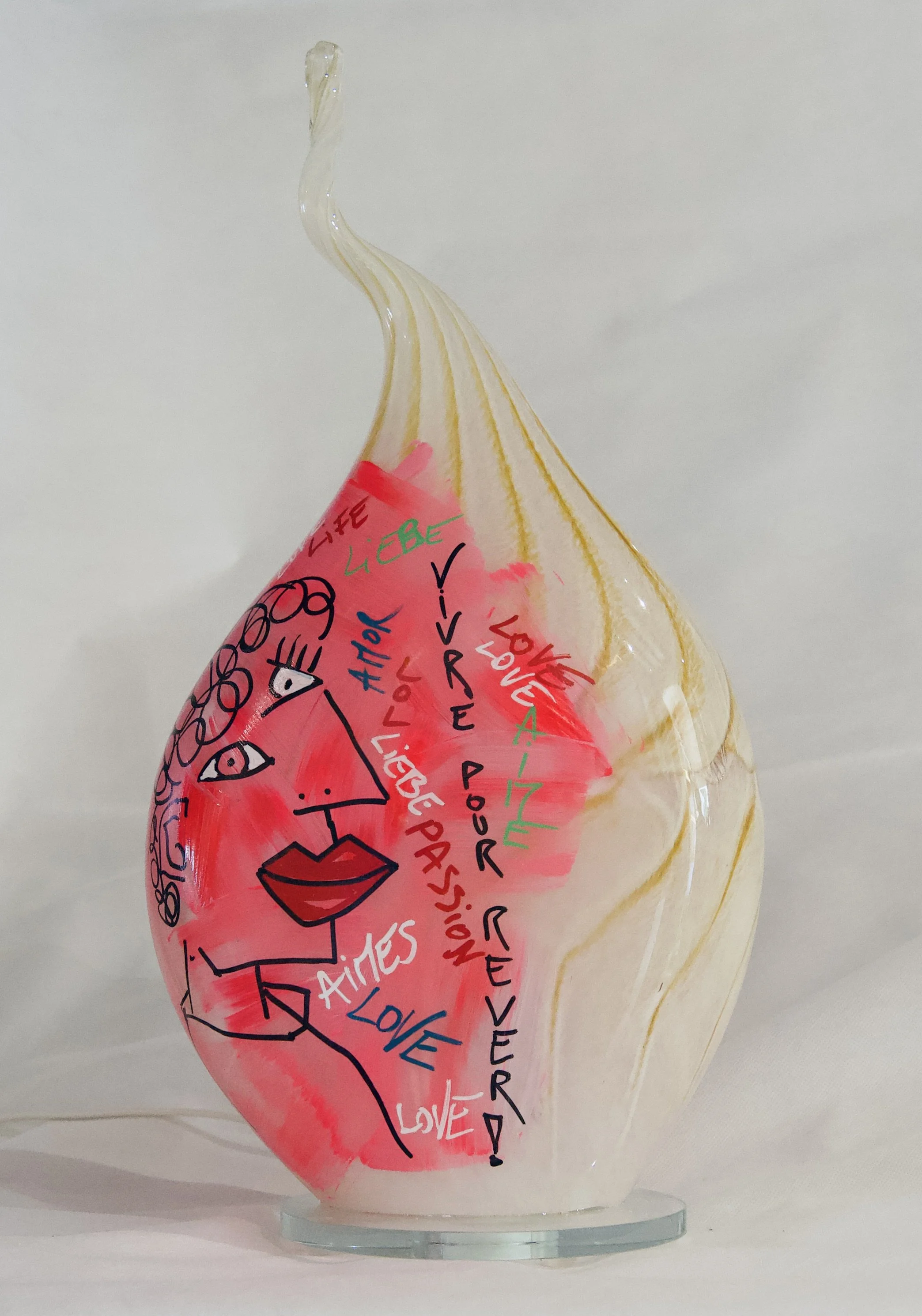 MNA15 - Lampe Flamme beige vivre pour rêver