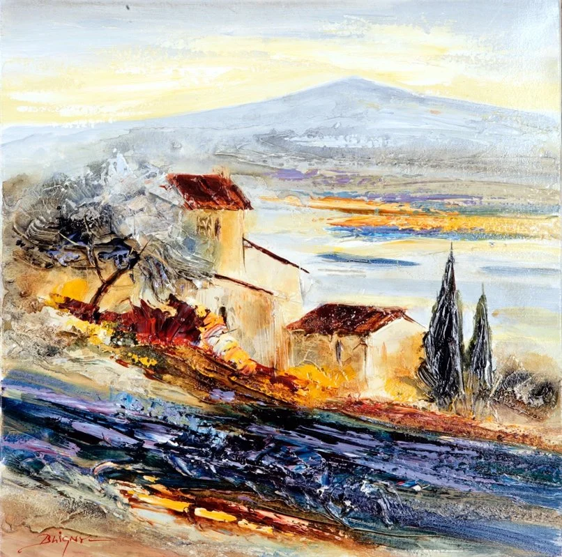 Lumière d'or et d'azur - 40x40