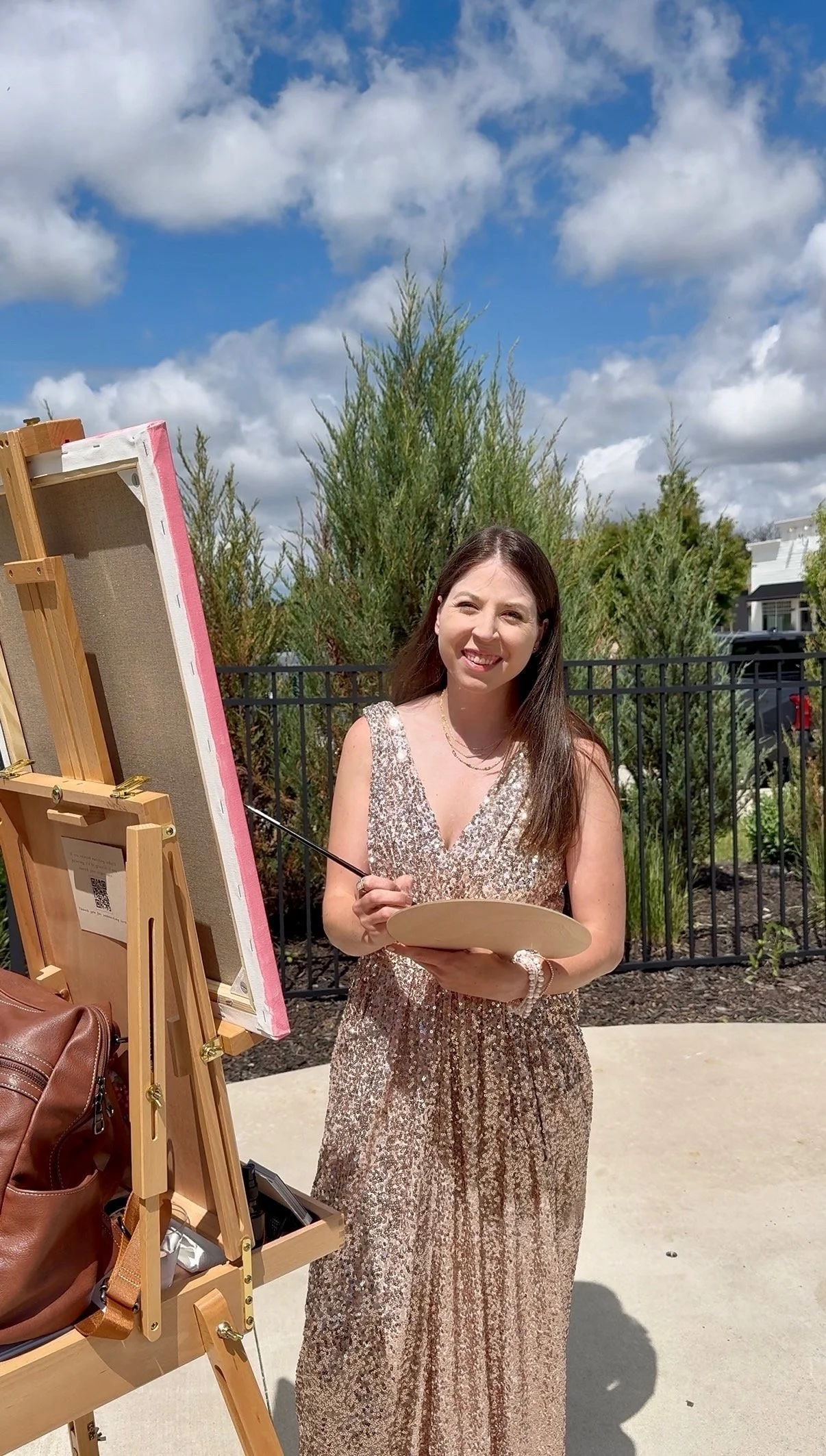 Live Wedding Painting at LedgeCrest Reserve Near Green Bay, WI