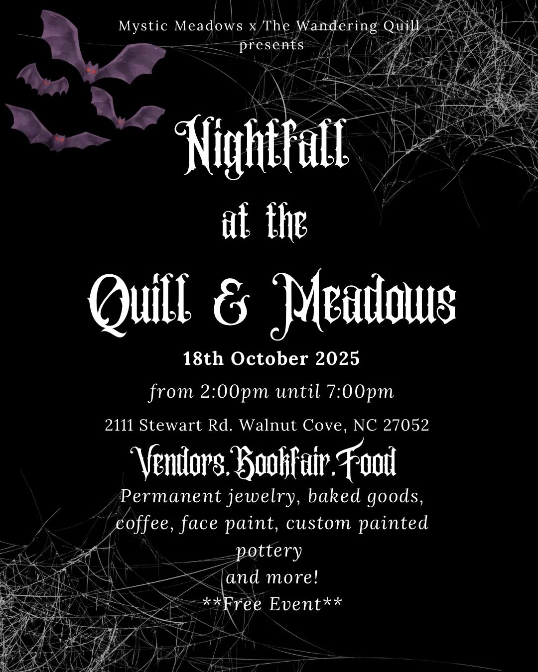 Nightfall at the Quill and Meadows