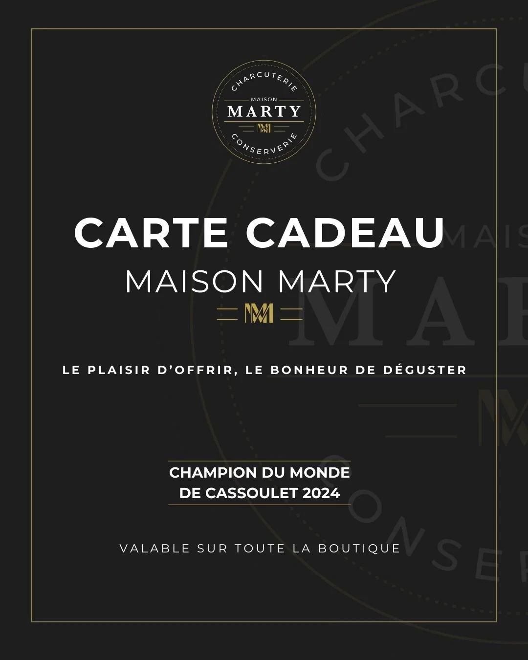 Carte Cadeau Maison Marty