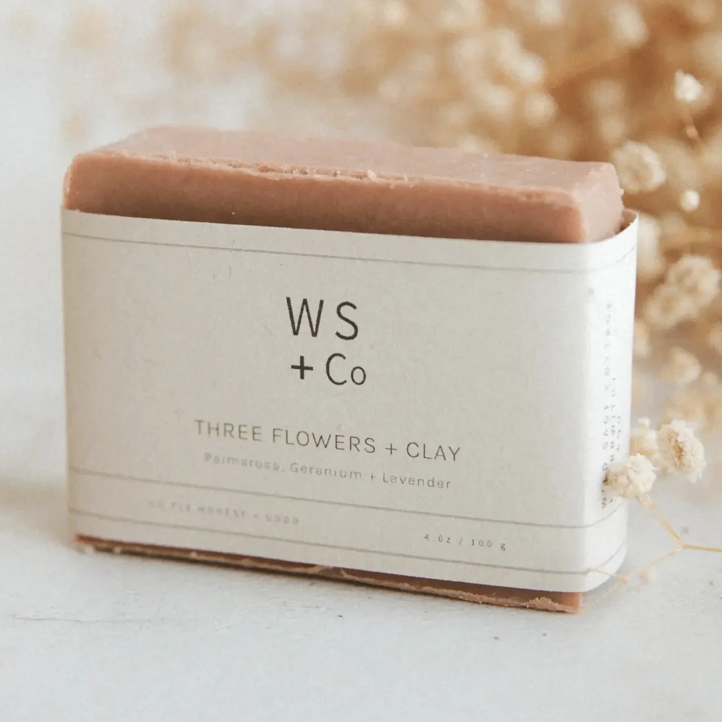 Three Flowers + Clay Natural Face Soap Bar | Wild Sage + Co