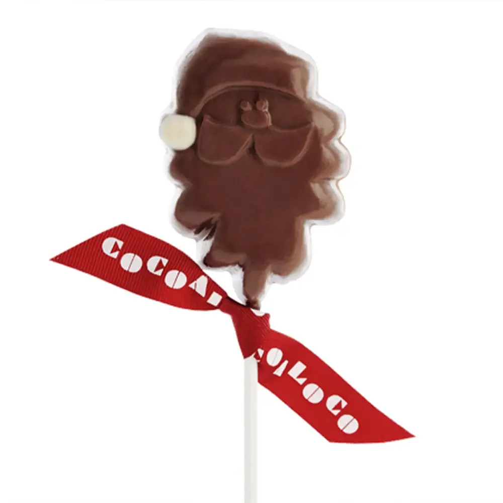 Milk Chocolate Santa Lolly | Cocoa Loco