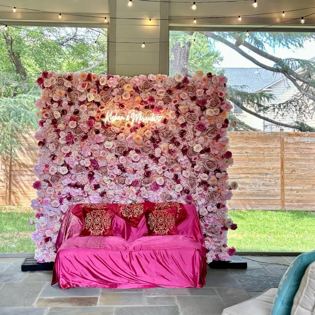 Congratulations to Kishan &amp; Miranda on their beautiful engagement! 💍💕
We were honored to be part of your celebration!  Thank you for choosing us to help set the scene for your special moment. Here&rsquo;s to a lifetime of love and joy! 🥂

🌸 F