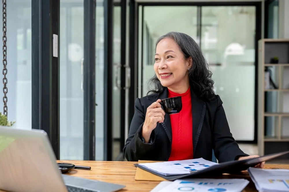 Business Woman with coffee