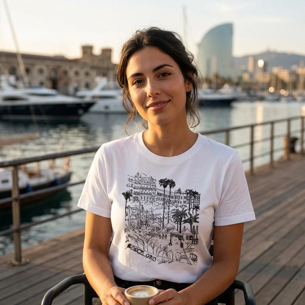 Barcelona Port Original Sketch T-Shirt