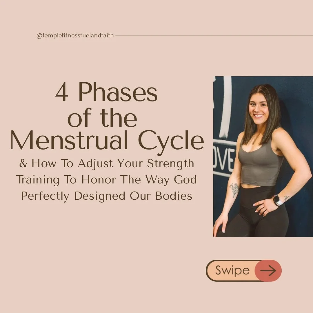 God did not design our bodies for hustle without rest. He created our bodies with rhythm. By understanding your menstrual cycle, you can keep strength training a priority while honoring your changing energy levels.

🩸Menstrual Phase: Lifting is stil