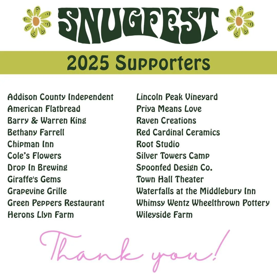 A heartfelt thank you to all of this year&rsquo;s Snugfest supporters 🤩

From generous goods and auction donations to vital funding, your contributions are helping bring this year's festival to life. 

We couldn&rsquo;t do it without you!