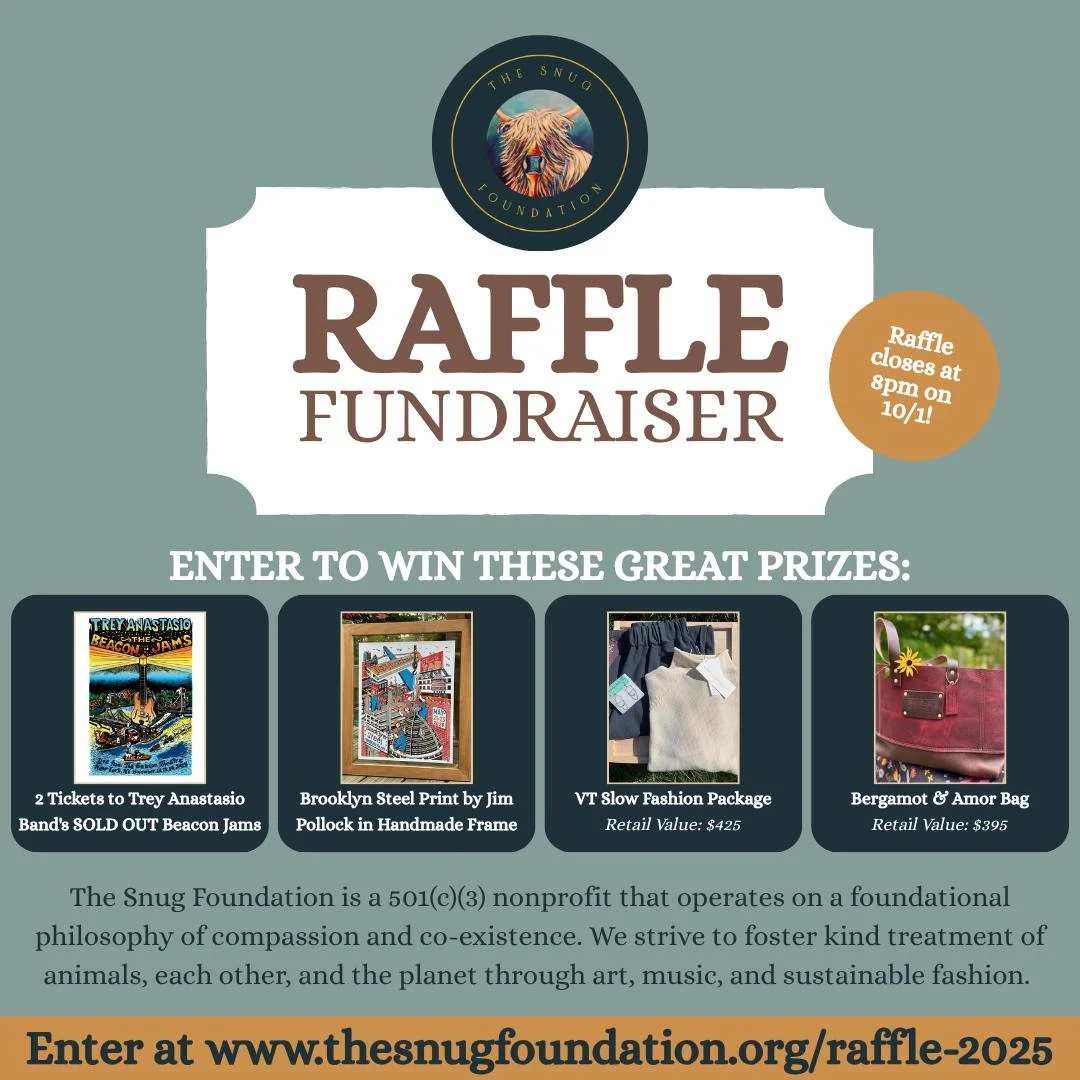 The Snug Foundation's Fall Raffle ends tomorrow. Don't miss your chance to win some fantastic prizes!

Get your tickets at the link in our bio.