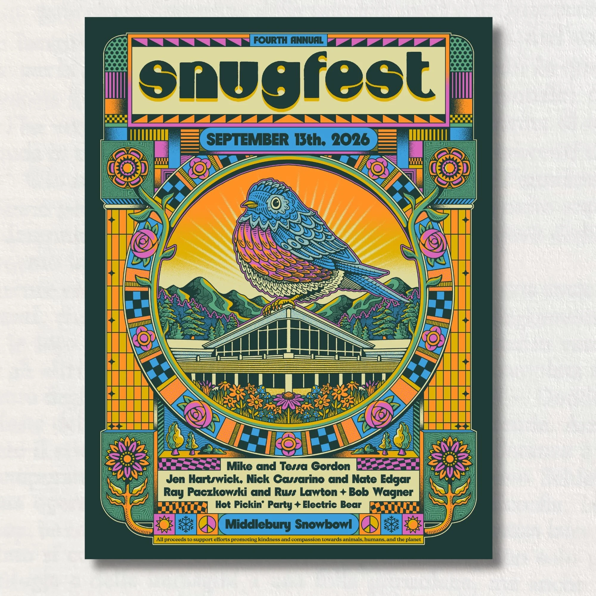 A sneak peek at the beautiful @dylanfantillustration poster for this year&rsquo;s event. Grab yours on September 13th at Snugfest!