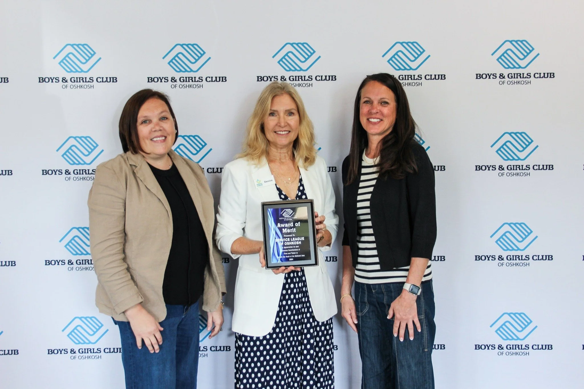 Service League was presented The Boys and Girl's Club Award of Merit- which goes to a contributor of the club who has made an extraordinary contribution of time/and or resources.