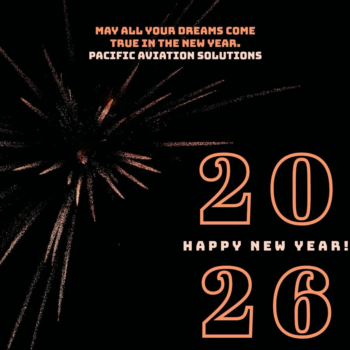 Cheers to a bright and safe ✨New Year✨ from all of us at Pacific Aviation Solutions!

We&rsquo;re taking a quick pause to ring in 2026 &mdash; the shop will be closed on New Year&rsquo;s Day and will reopen January 2nd.
Here&rsquo;s to more smooth fl