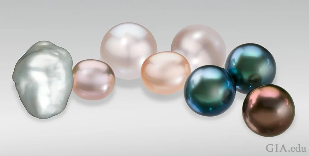 Cluster of multi colored pearls