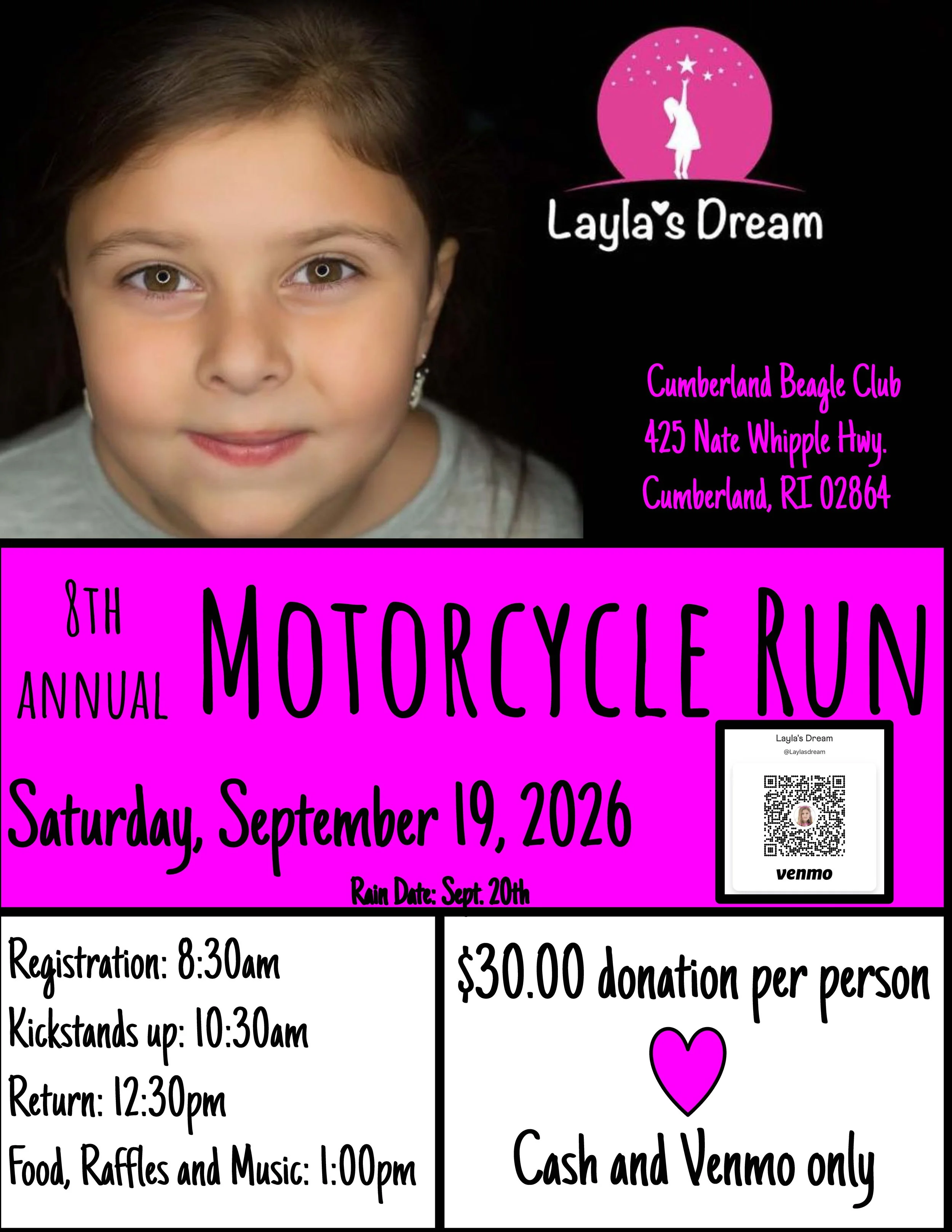 Layla's Dream 8th Annual Motorcycle Run