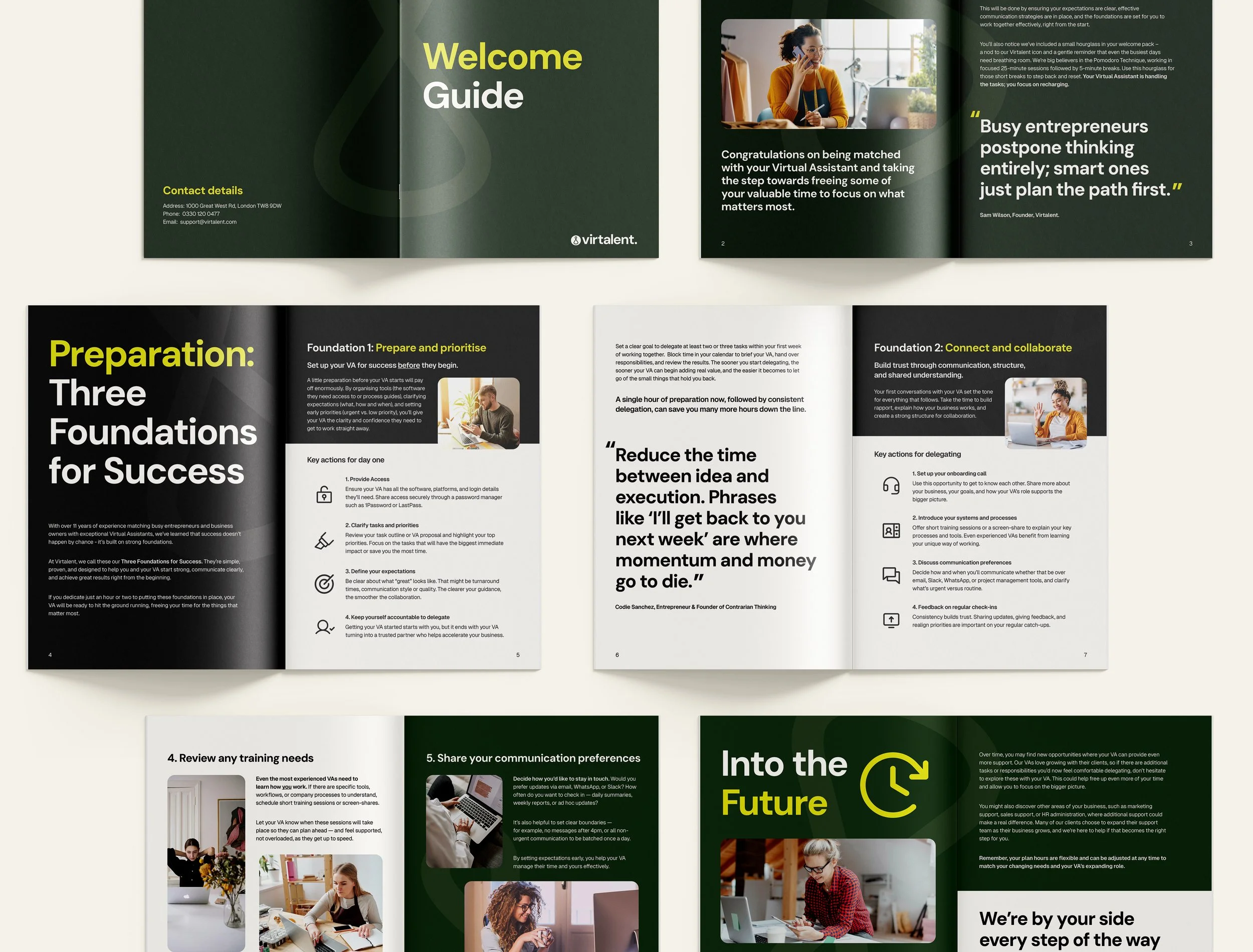 Virtalent – Welcome Guide Brochure Print Artworking