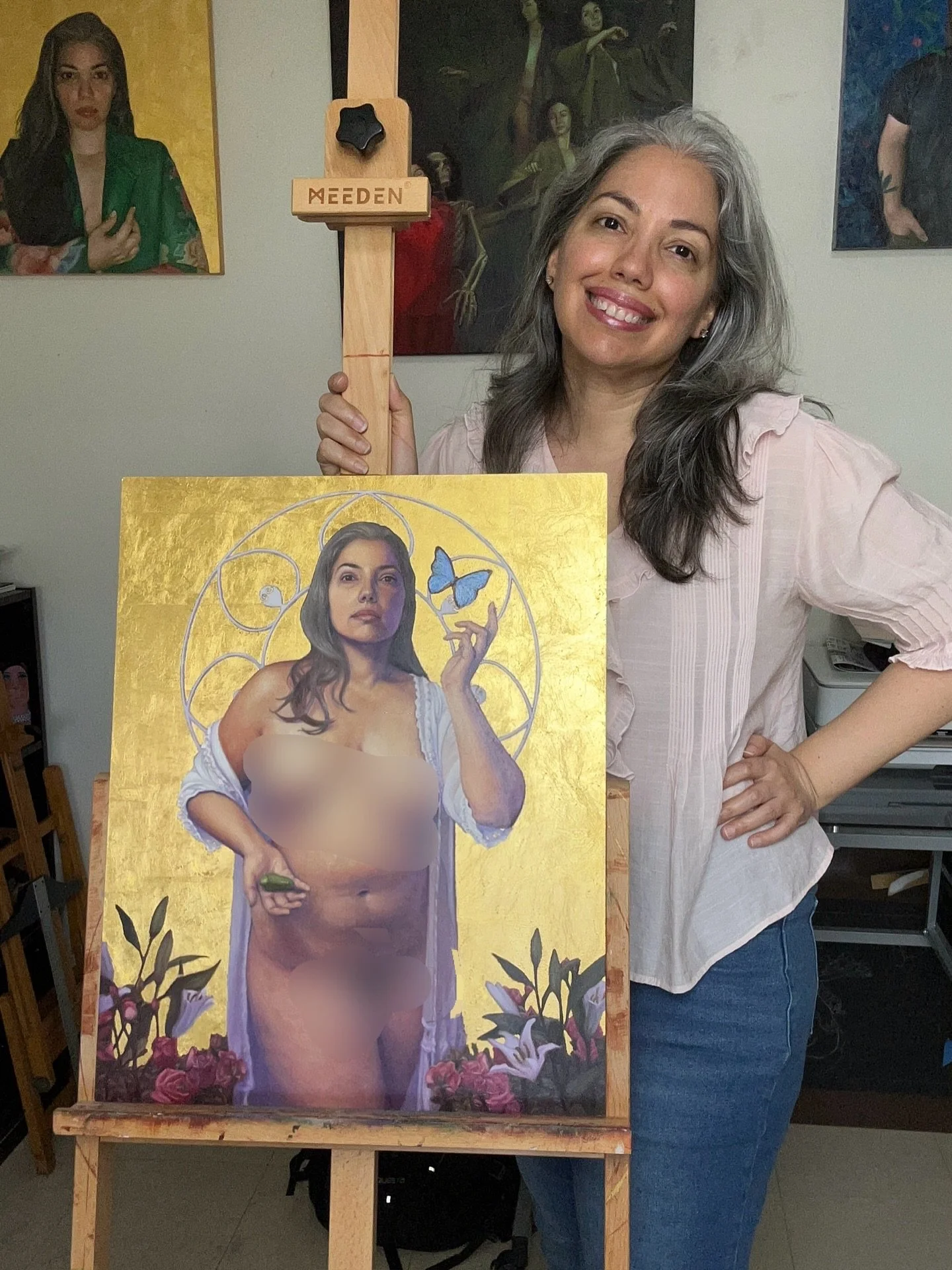 Celebrating that &ldquo;The Magician (Self-portrait)&rdquo; arrived in its new home yesterday! 
And happy to hear that the collector absolutely loves it. ✨

It&rsquo;s always so gratifying and thrilling to see how much of a positive impact art has wh