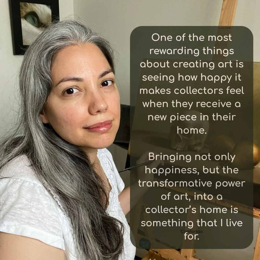 One of the most rewarding things about creating art is seeing how happy it makes collectors feel when they receive a new piece in their home.

Bringing not only that happiness, but the transformative power of art, into a collector&rsquo;s home is som