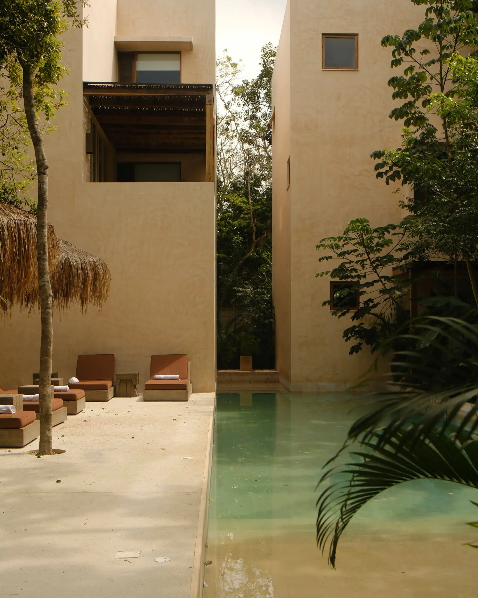 Time softens in water.
The body drifts, the mind follows.
#EcoLuxury #JungleVibes