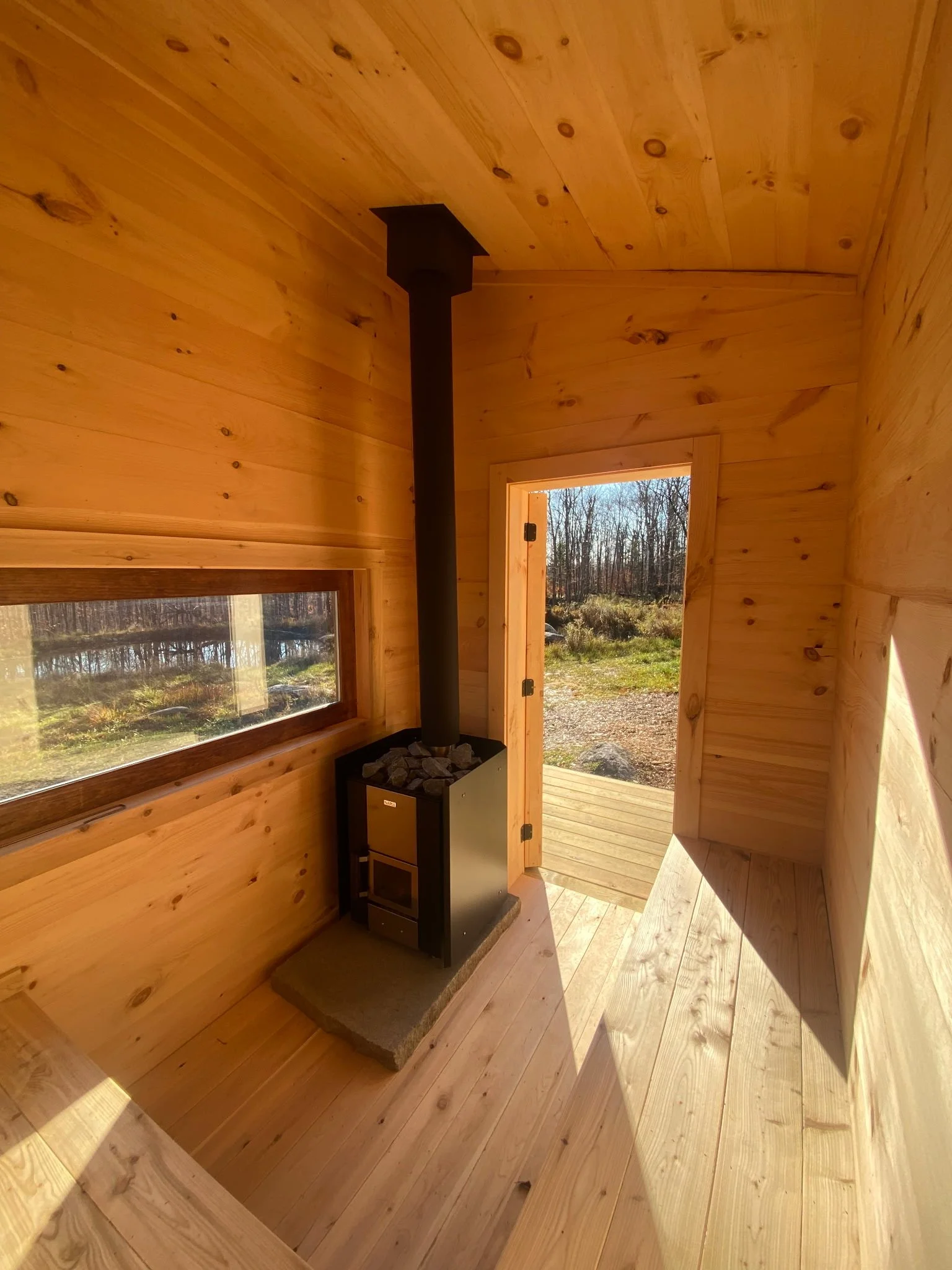 Wood-fired sauna 