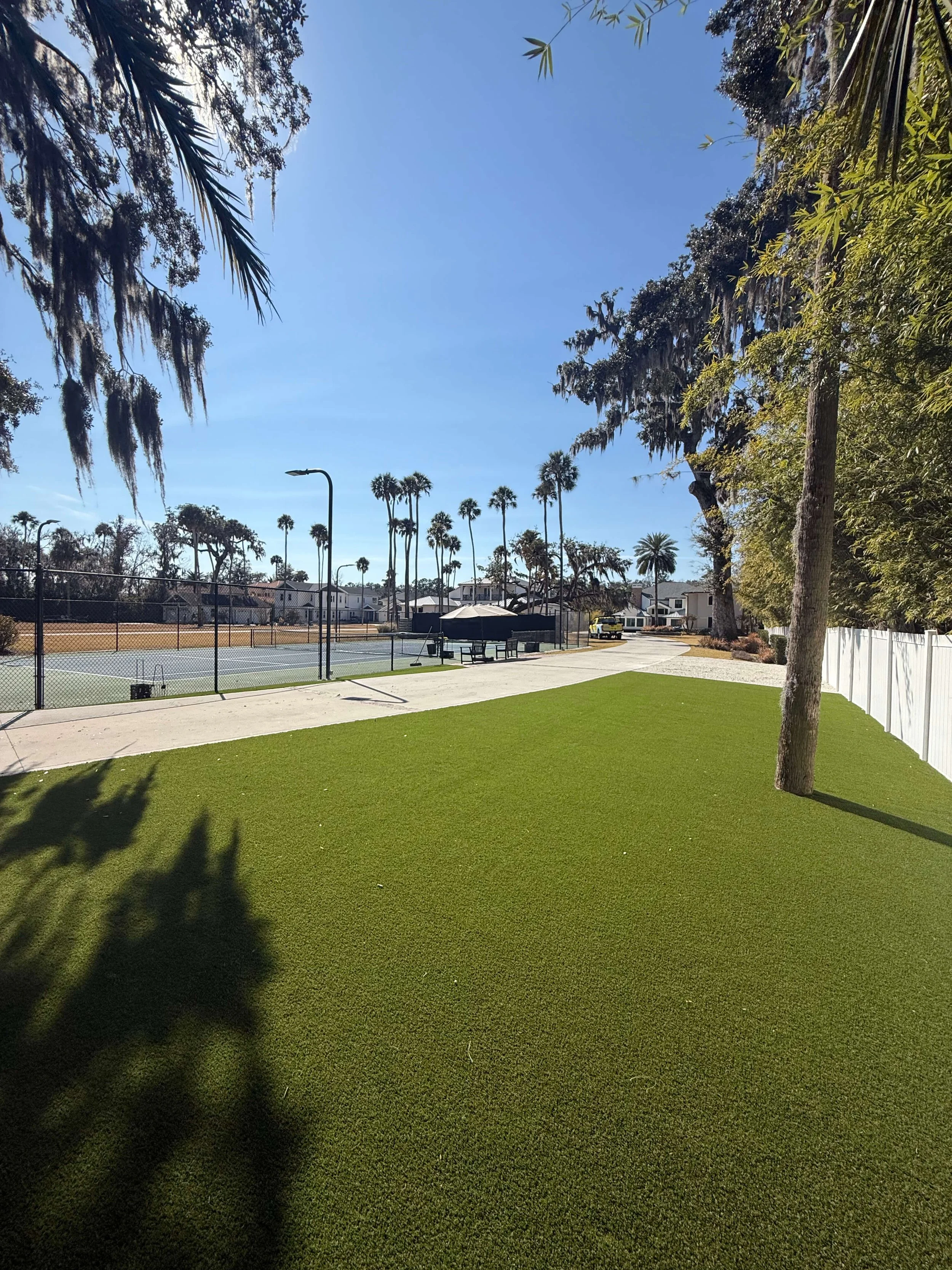 Commercial artificial turf tennis courts Jacksonville FL — Bold Turf Co installation