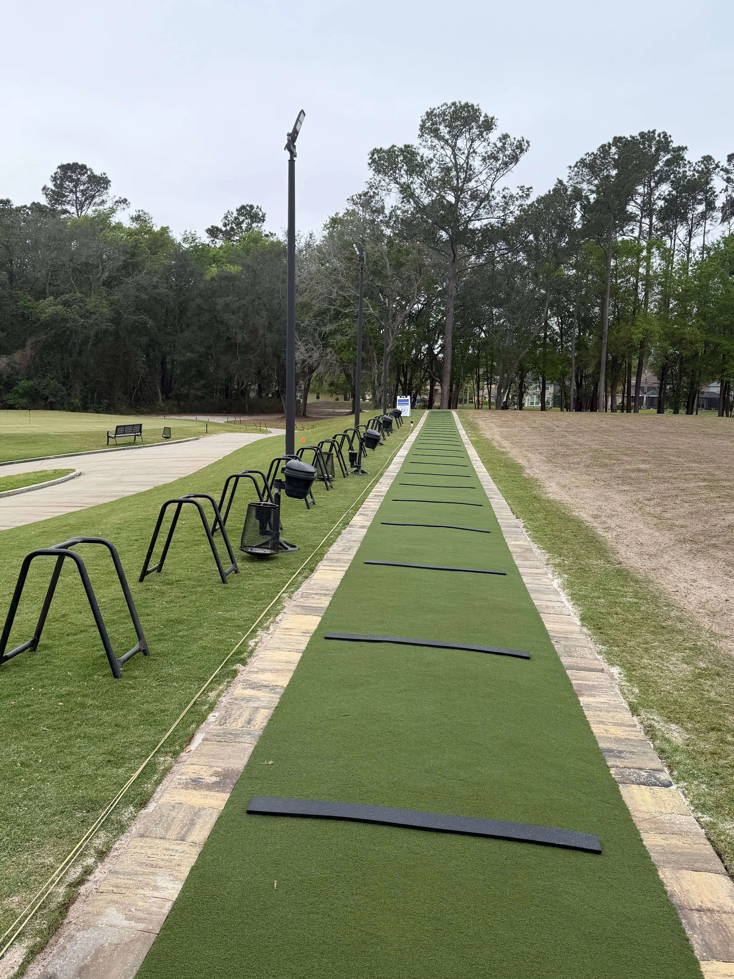 Commercial artificial turf golf driving range installation in Jacksonville FL