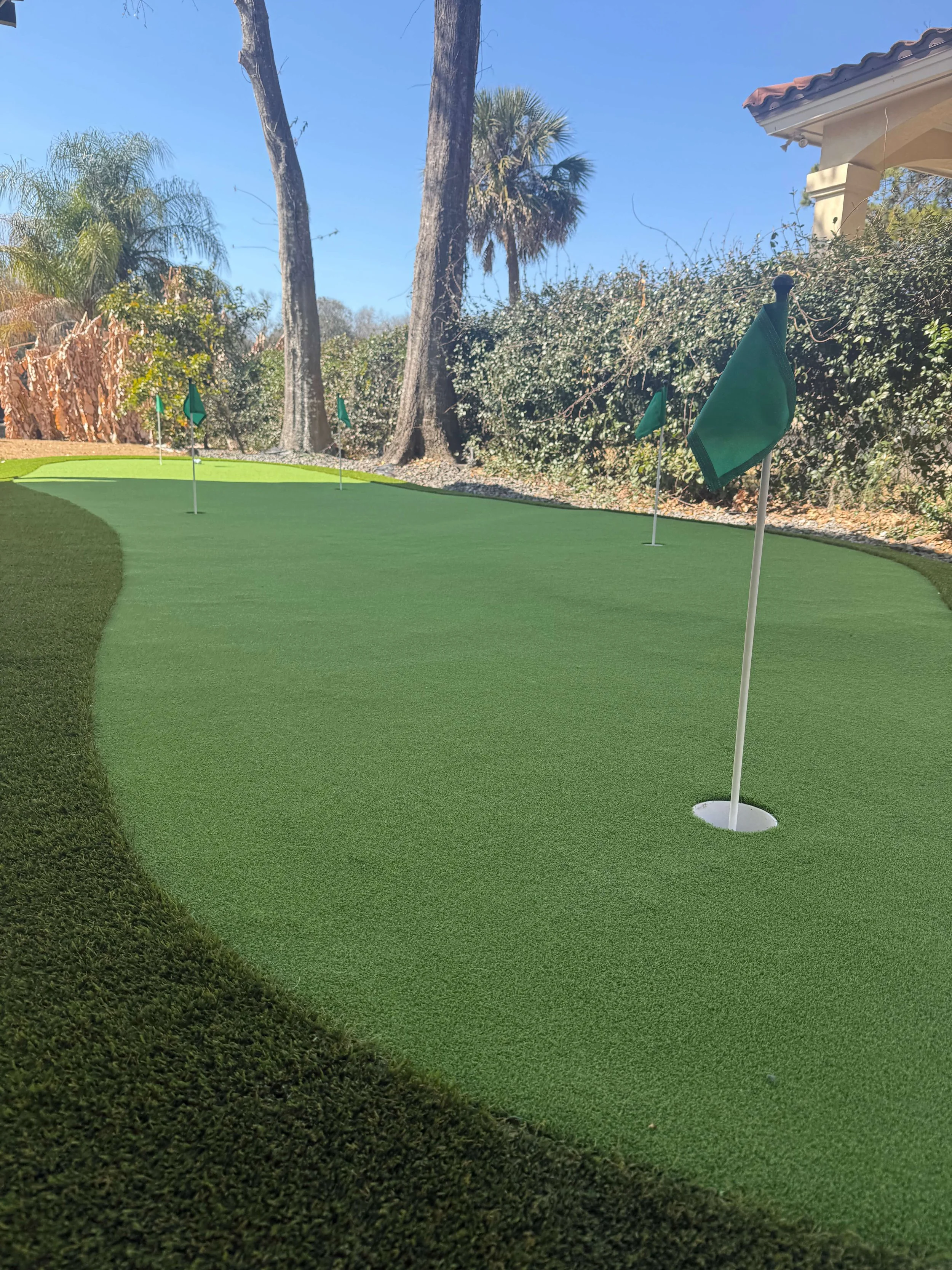 Backyard putting green installation in Nocatee FL — Bold Turf Co synthetic turf