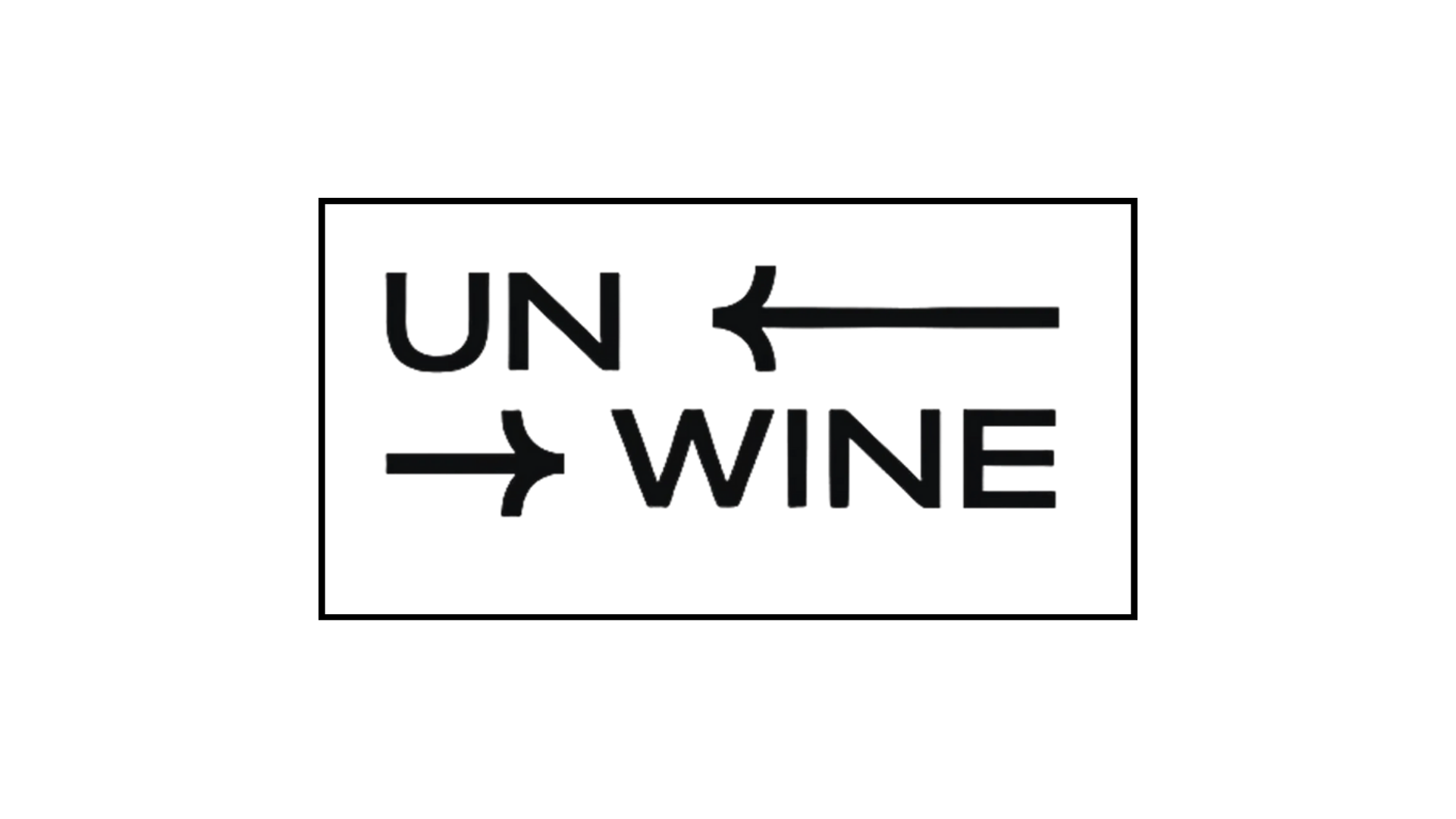 Text graphic with the words 'UN' and 'WINE' and arrows pointing in opposite directions.