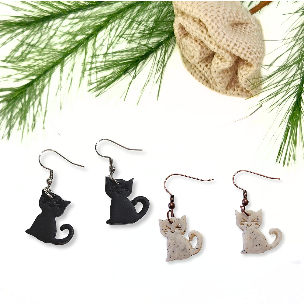 Cat Dangle Earrings