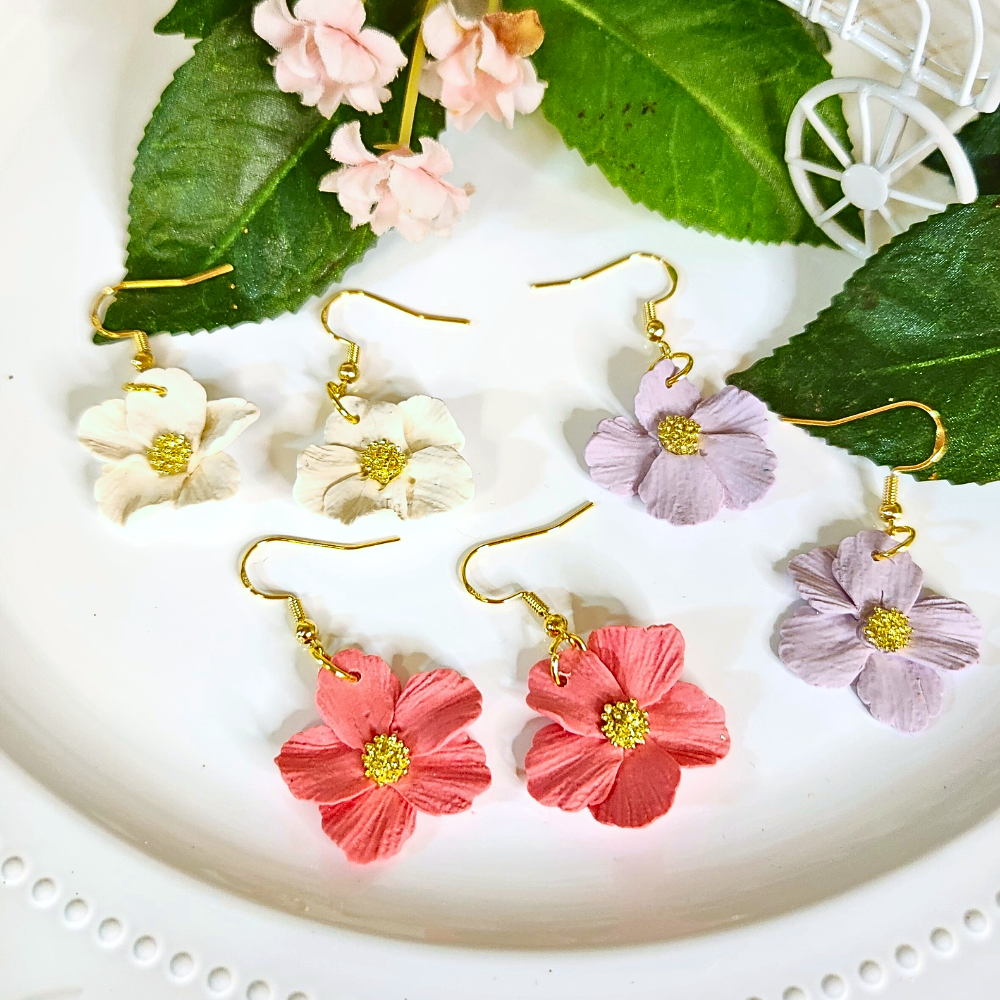 Organic Flower Petal Earrings