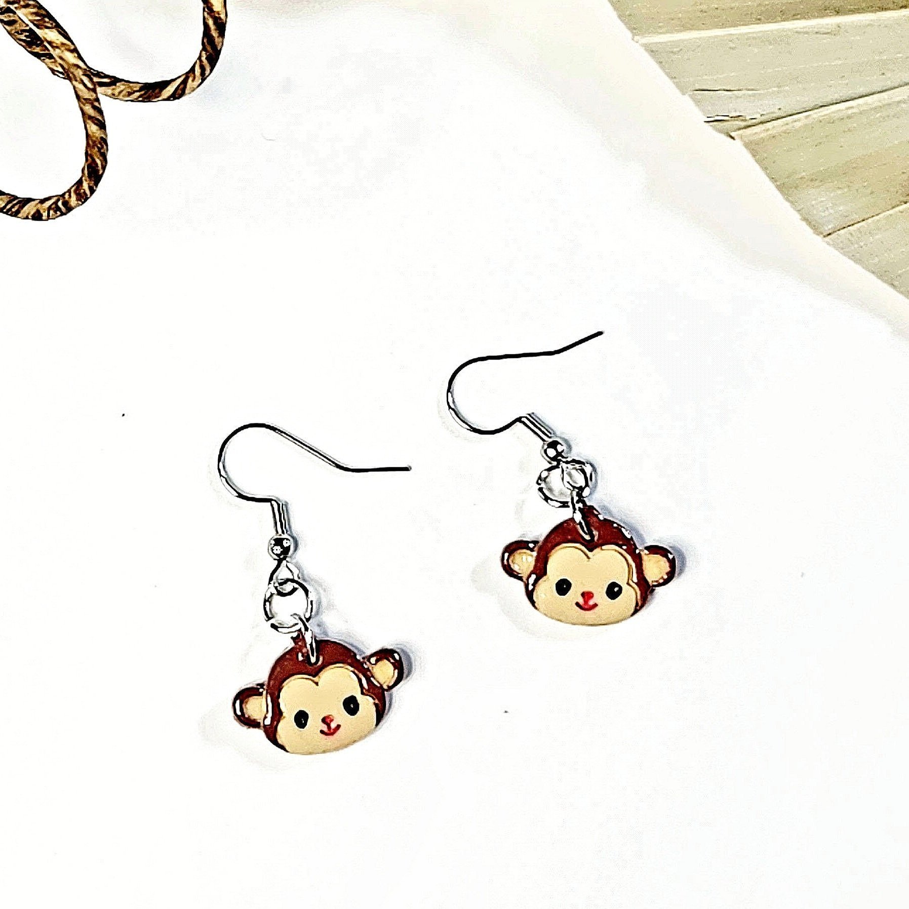 Cute Monkey Face Earrings