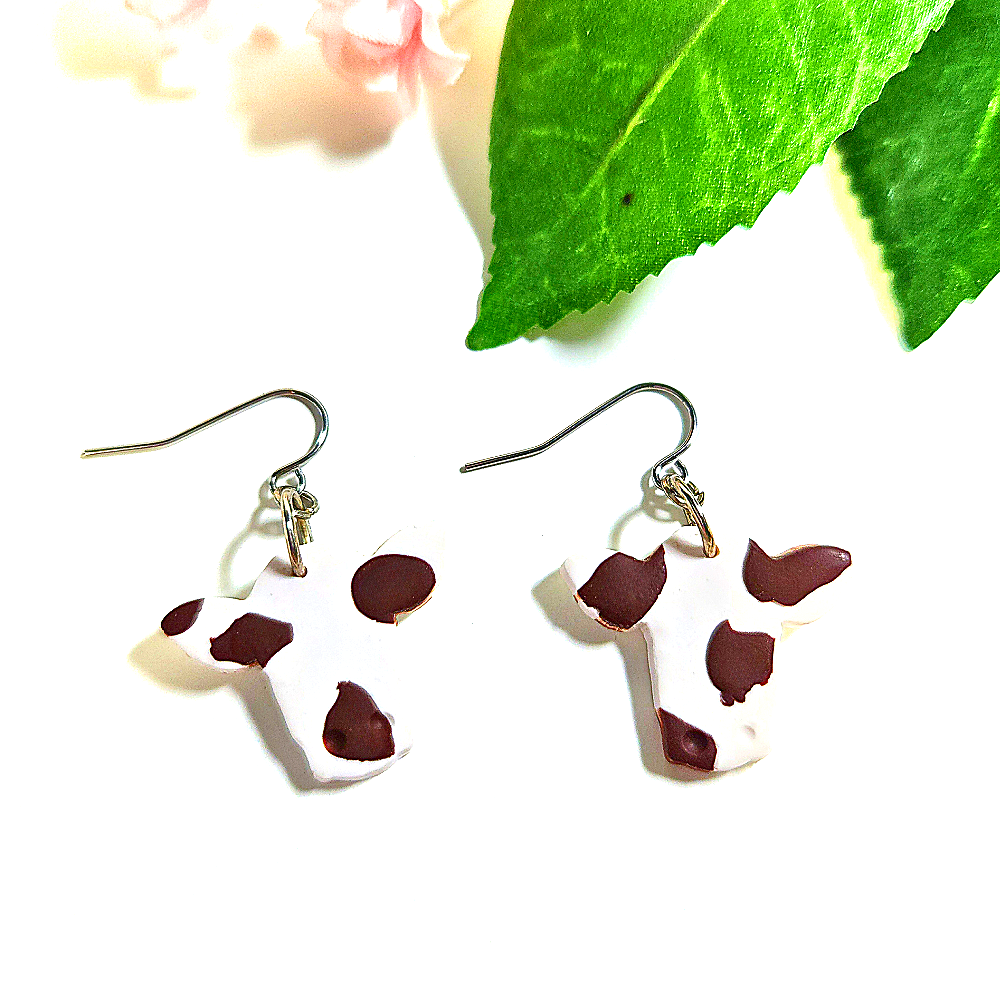 Spotted Cow Earrings