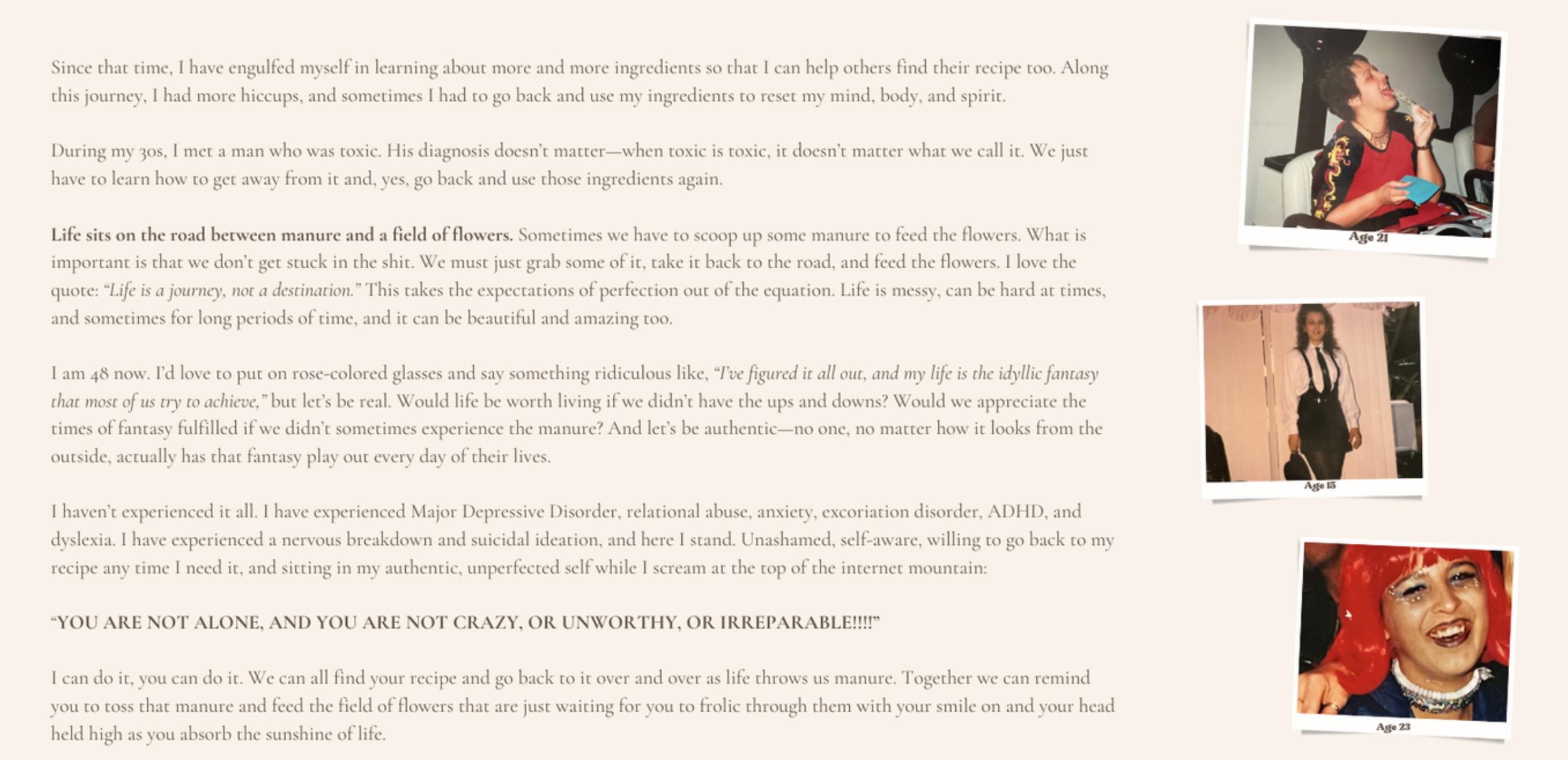 A therapists reasons for investing her life to help others overcome emotional troubles, confusion, borderline, and anxiety.