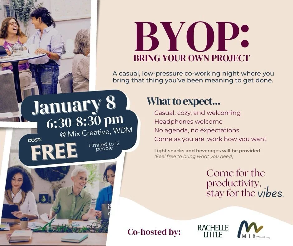 BYOP: Bring Your Own Project

A casual co-working night to finally get that thing done.

Have a project, task, or lingering to-do that keeps getting pushed to the bottom of your list? BYOP is a relaxed, low-pressure co-working night where you bring y