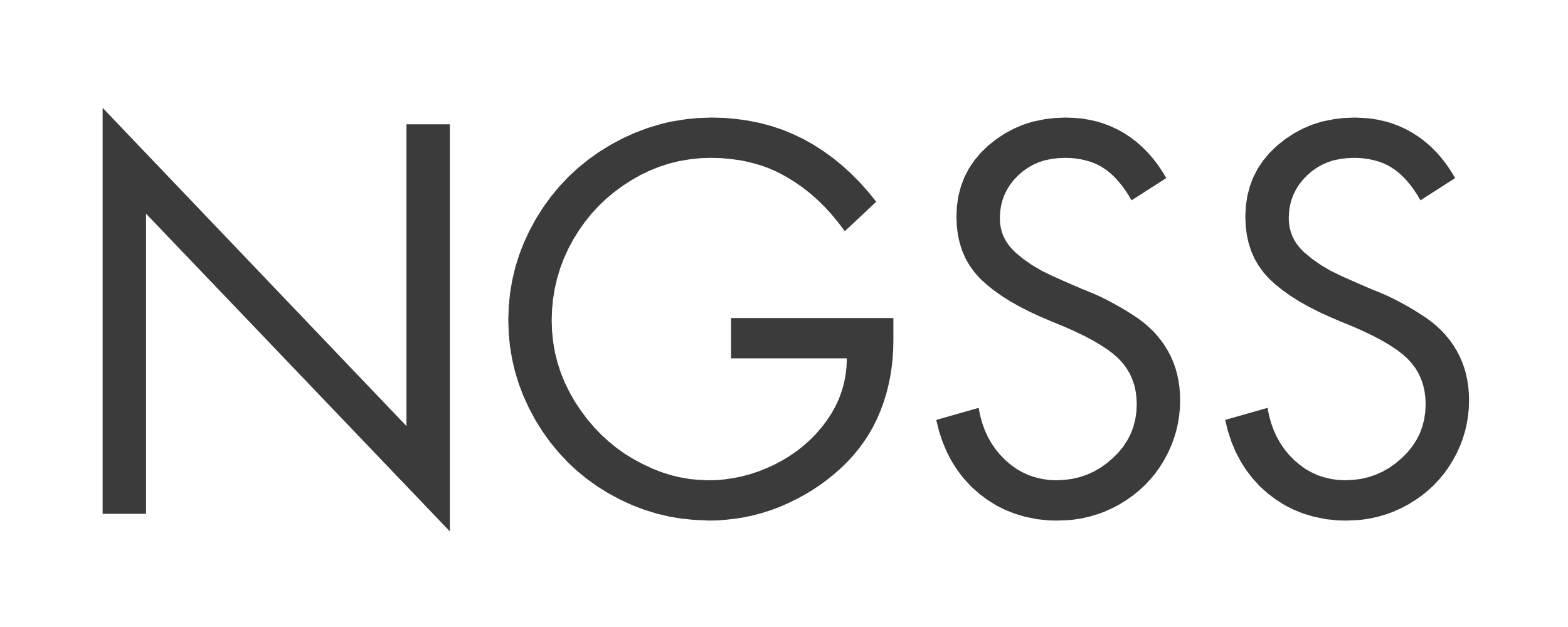 NGSS logo in black and white with bold letters.