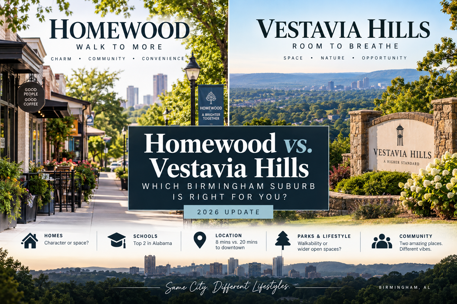 Homewood vs. Vestavia Hills: Which Birmingham Suburb Is Right for You? 