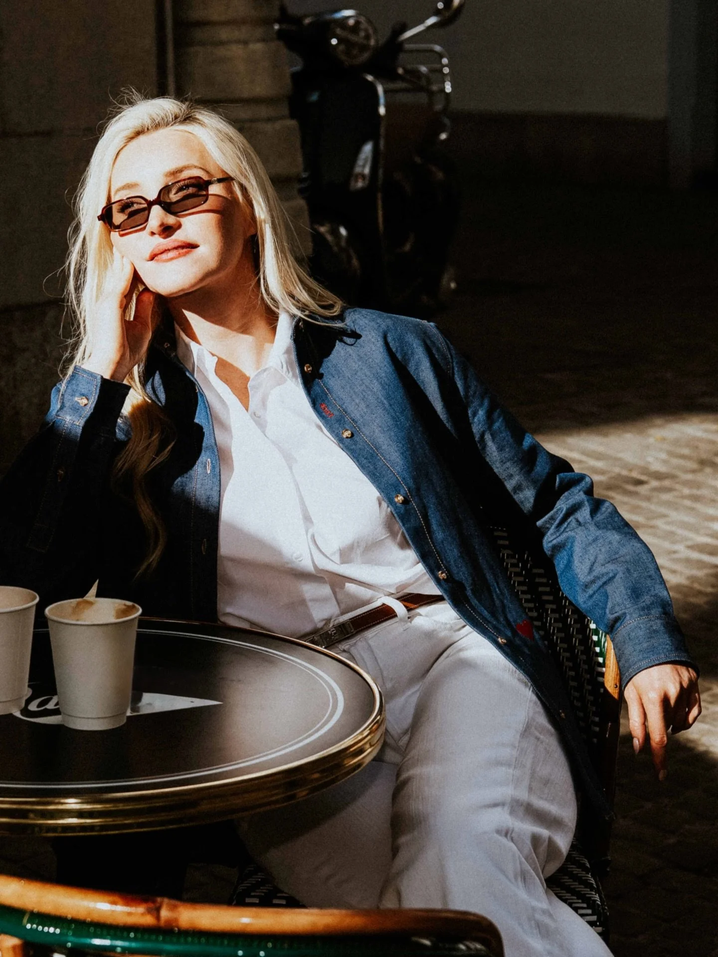 POV: you stopped for a coffee&hellip; 
and became the moment.

Sunlight, silence, and a piece that speaks louder than words. 
Not just denim. Not just a shirt. 
It&rsquo;s an attitude.

LUCE &mdash; for those who don&rsquo;t follow trends, 
they crea