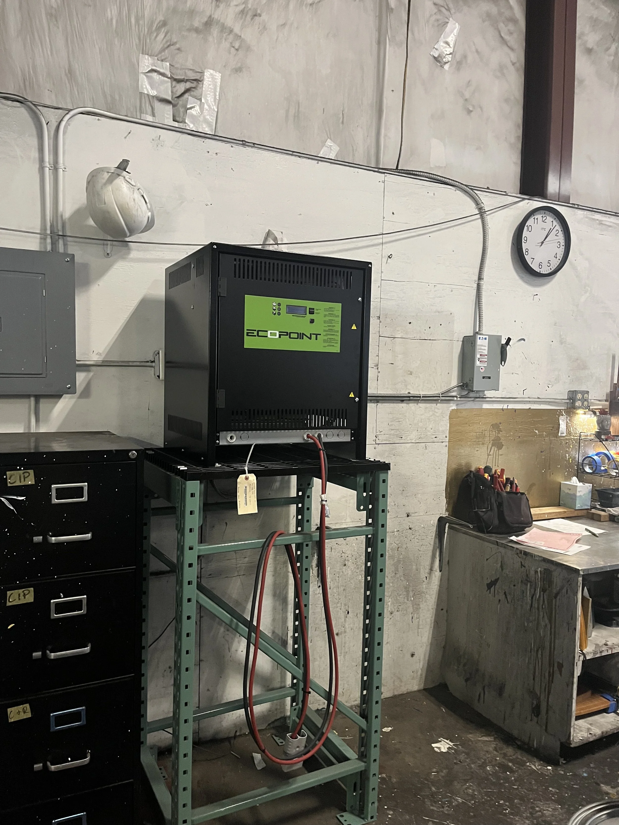 Sherwin-Williams forklift charger installation