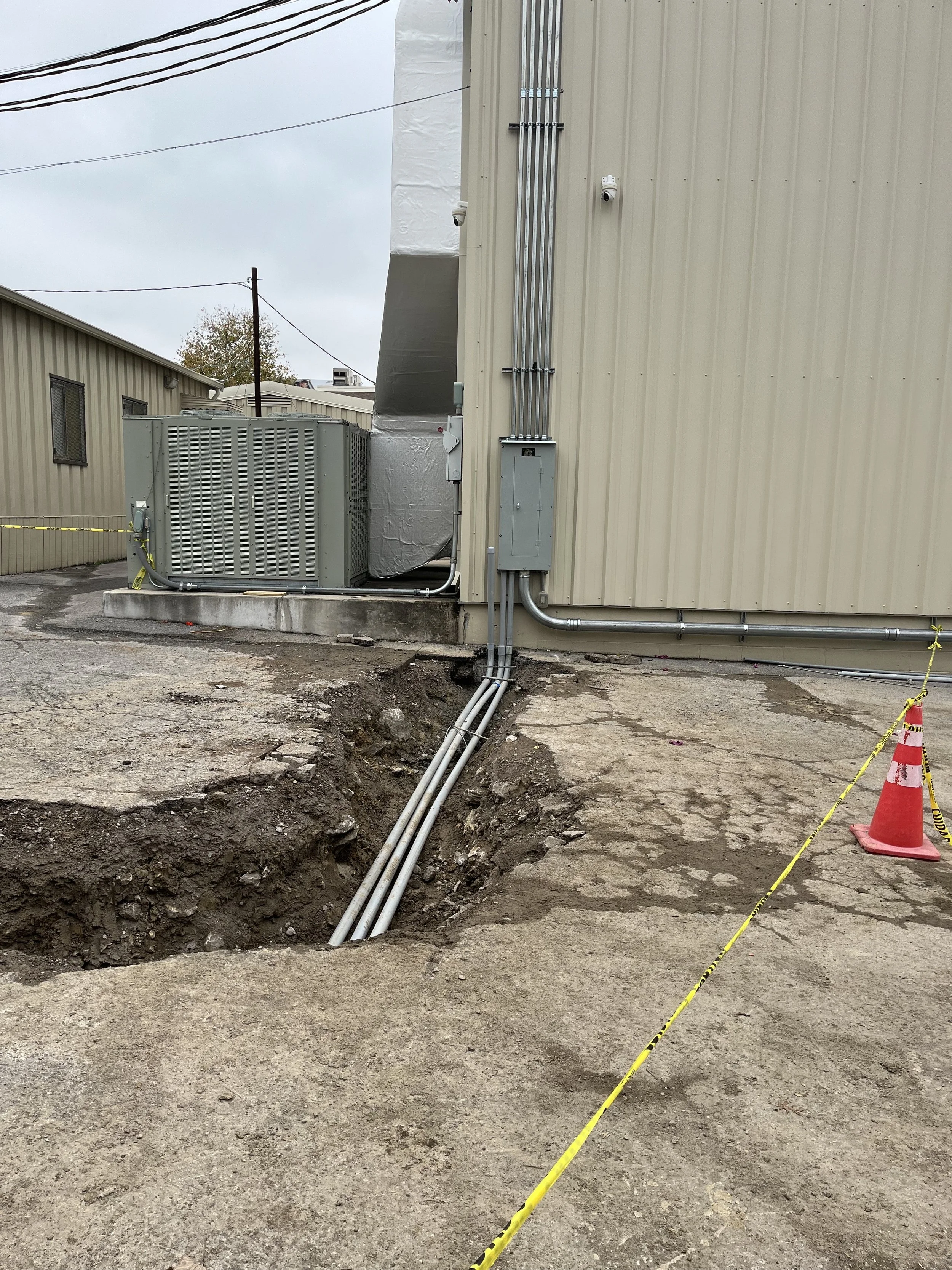 Adding power to school annex building