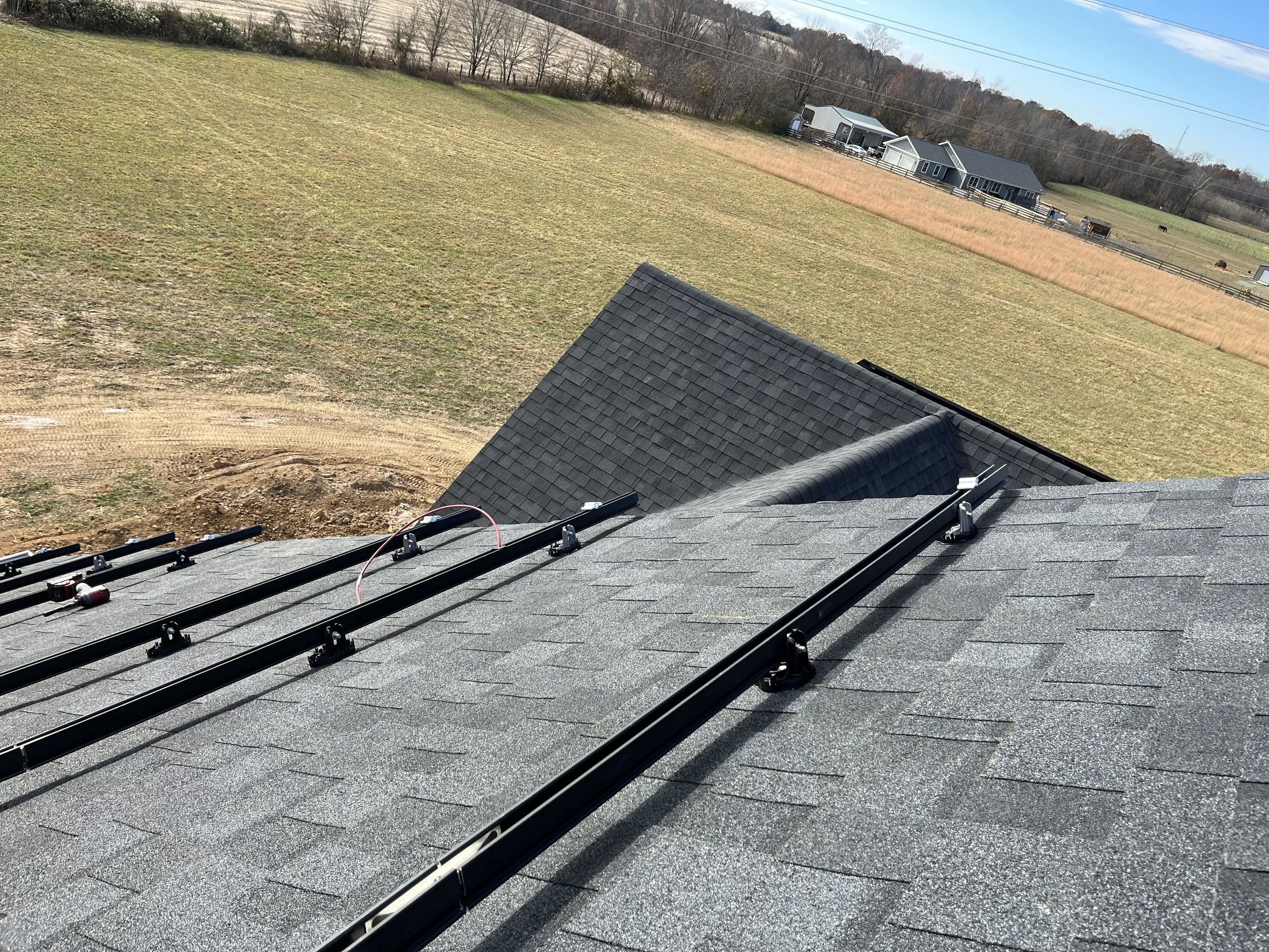 Solar panel racking for a system installed in Portland, TN.