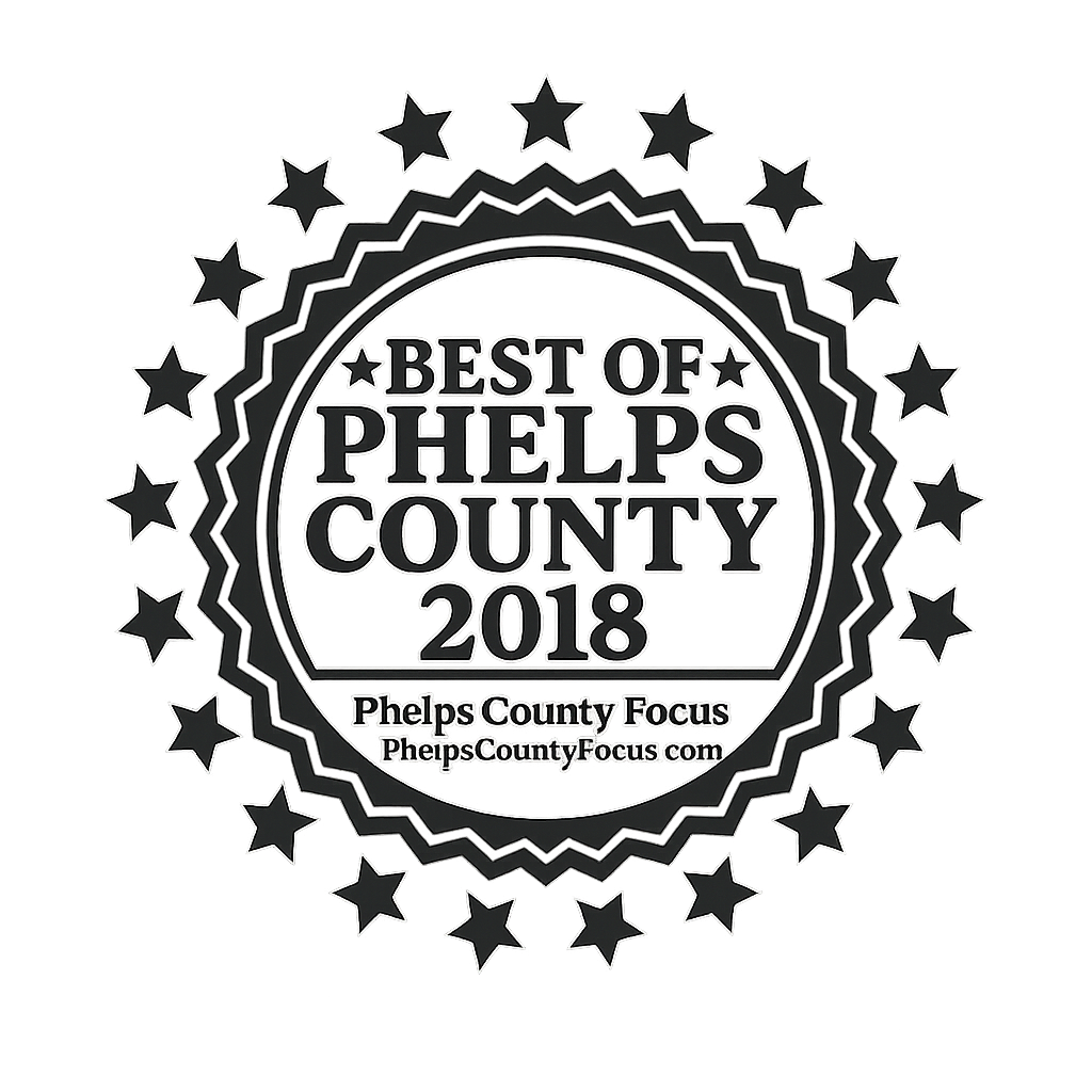 Best of Phelps County 2023 award recognizing Brown Rentals for excellence in property management.
