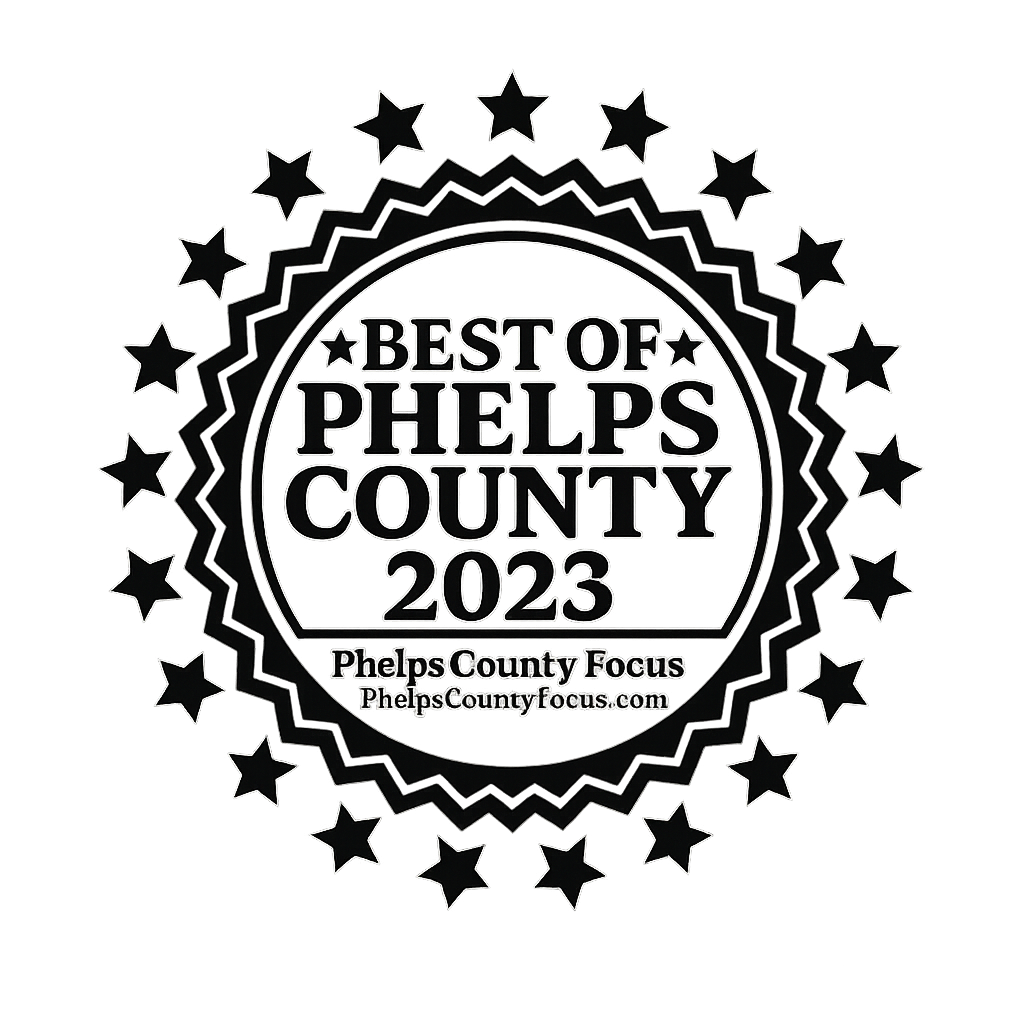 Best of Phelps County 2023 award recognizing Brown Rentals for excellence in property management.