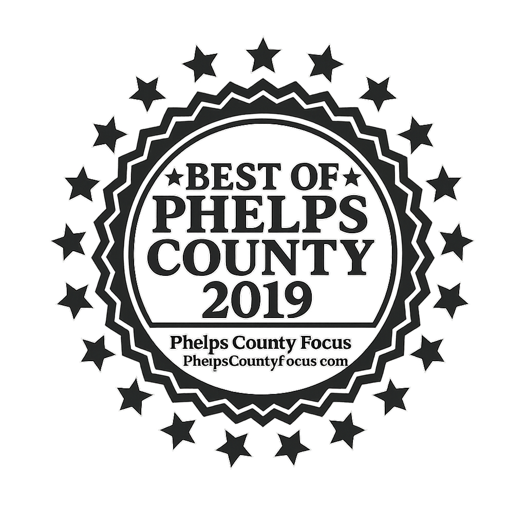 Best of Phelps County 2023 award recognizing Brown Rentals for excellence in property management.