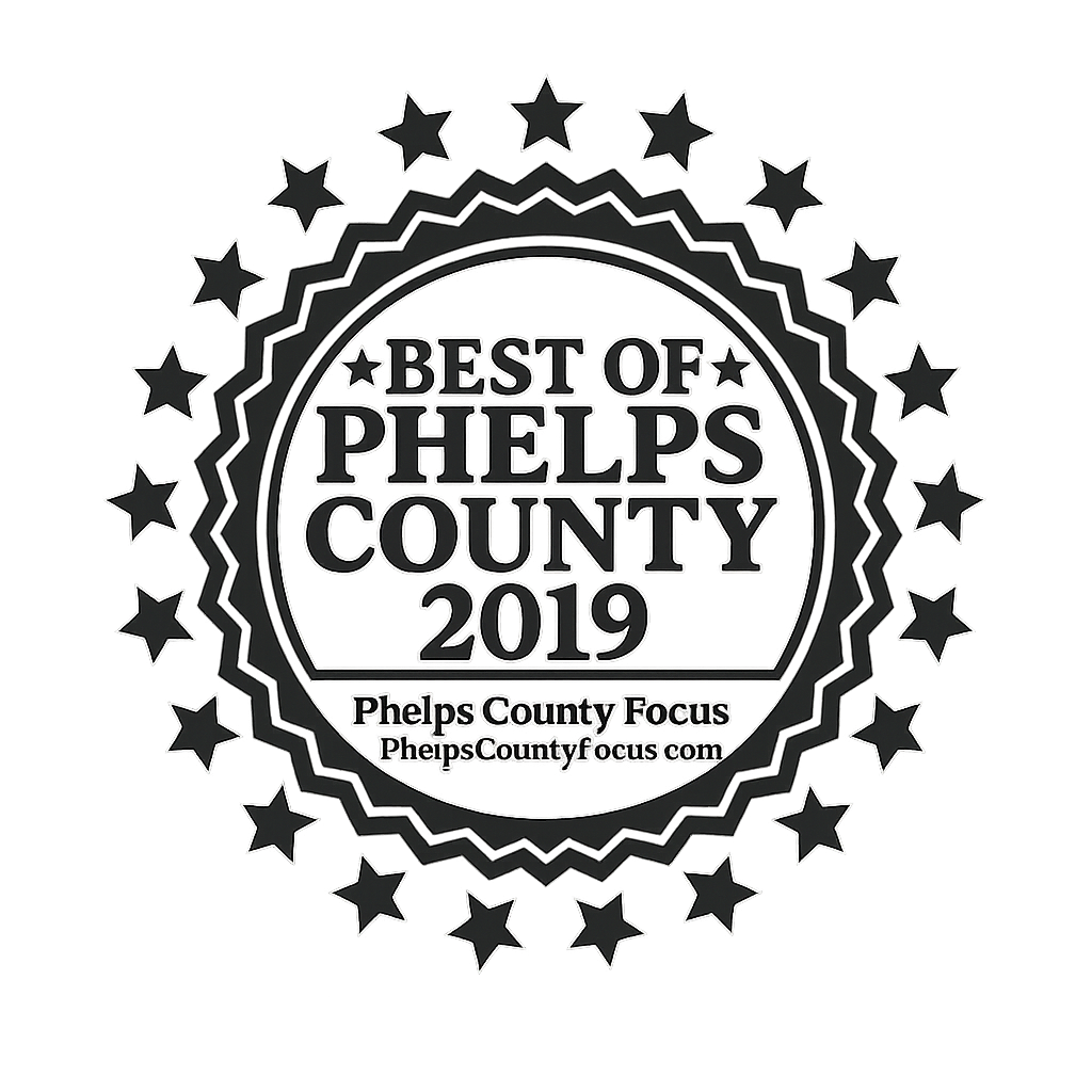 Best of Phelps County 2023 award recognizing Brown Rentals for excellence in property management.