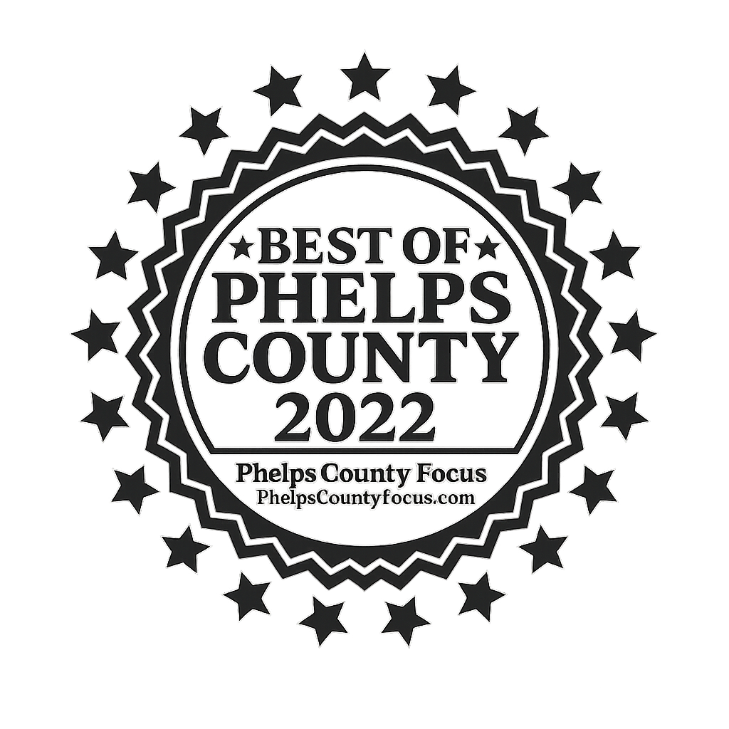 Best of Phelps County 2023 award recognizing Brown Rentals for excellence in property management.