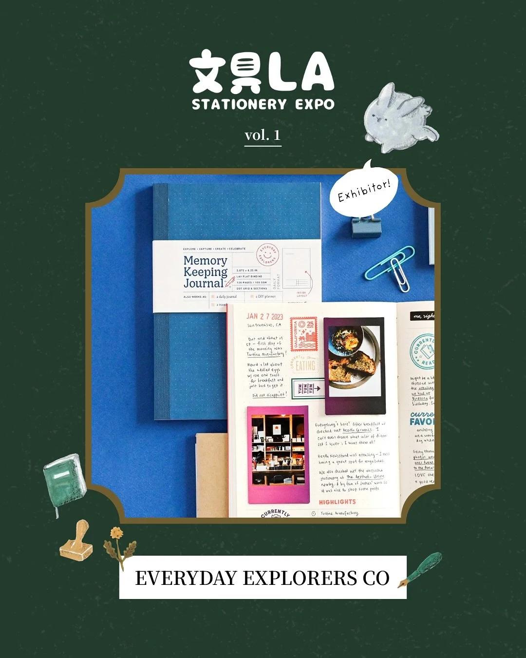 Everyday Explorers Co. is a modern paper goods brand that encourages self-discovery through creative memory-keeping. Our line of products include thoughtfully designed stamp sets, stickers, journals and monthly journaling kits that make documenting t