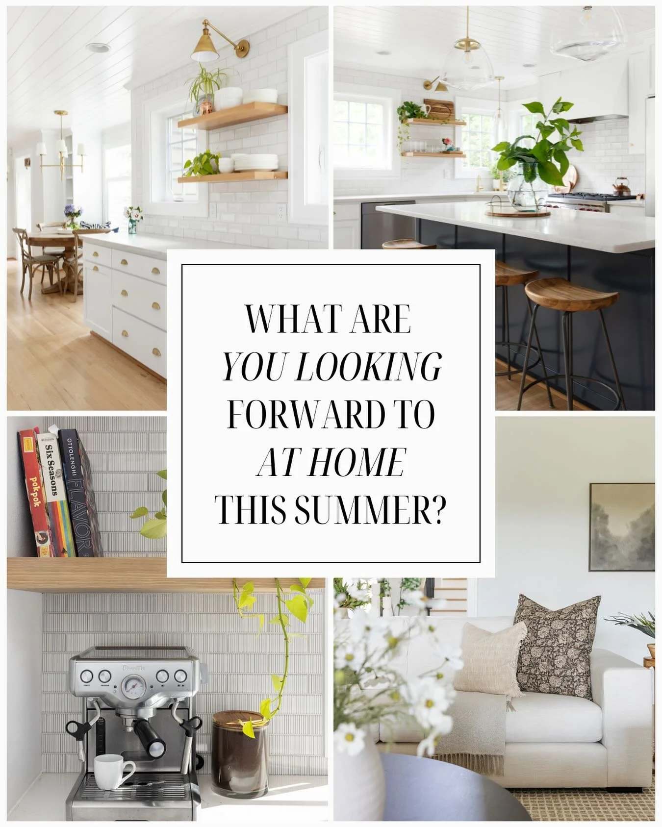 What are you most looking forward to at HOME this summer? 🏡 Backyard BBQ&rsquo;s? Morning coffee on the porch? Finally having space to host friends? 👇🏻 Share your summer-at-home goals in the comments!