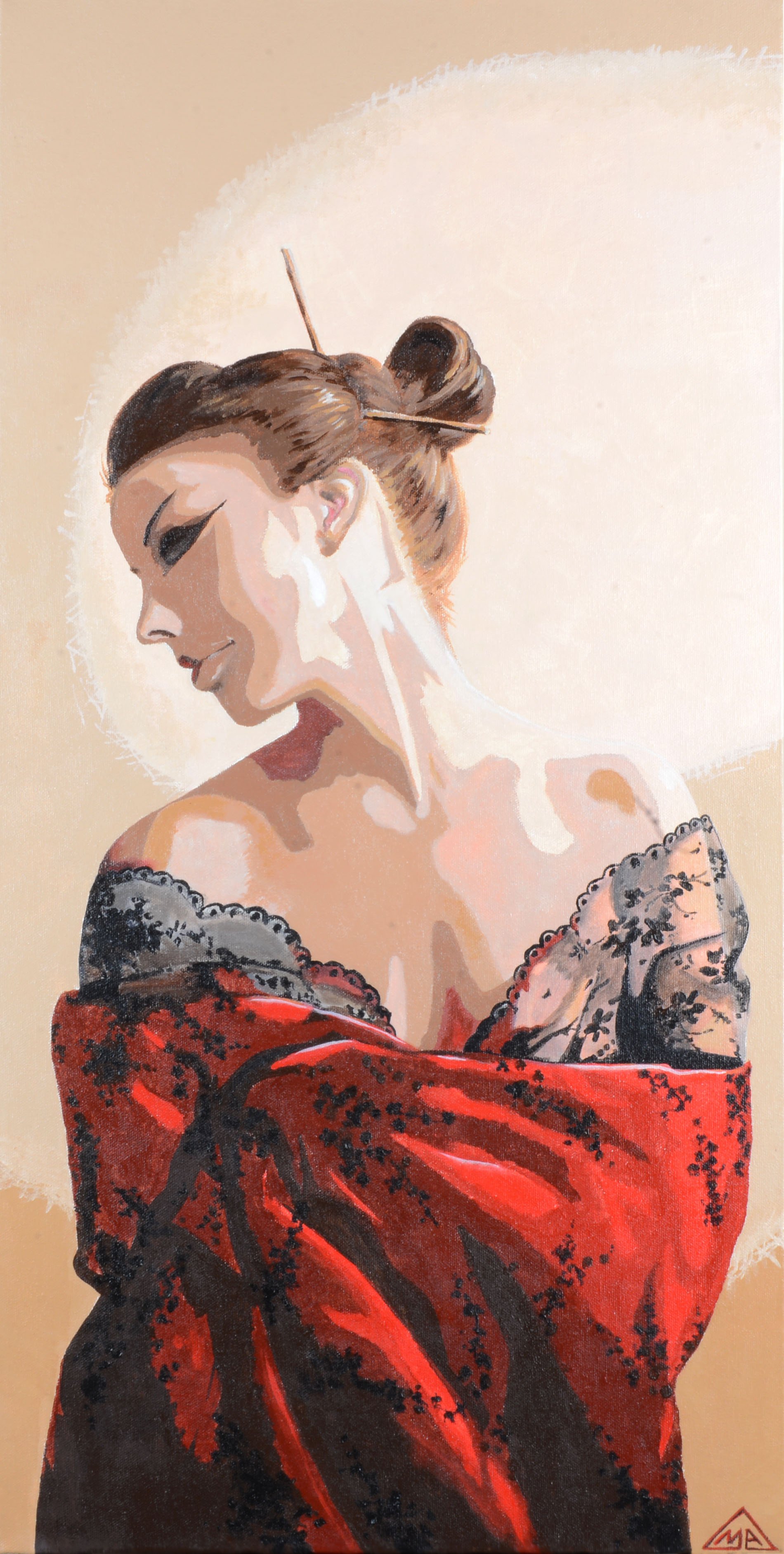 Nastassia 15"x30" Acrylic on canvas