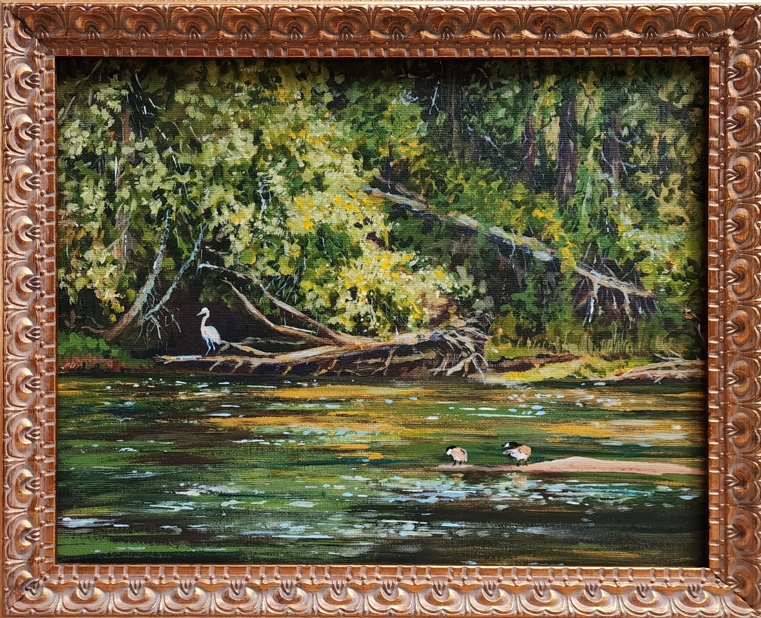 On Chattahoochee 14"x11" Acrylic on canvas