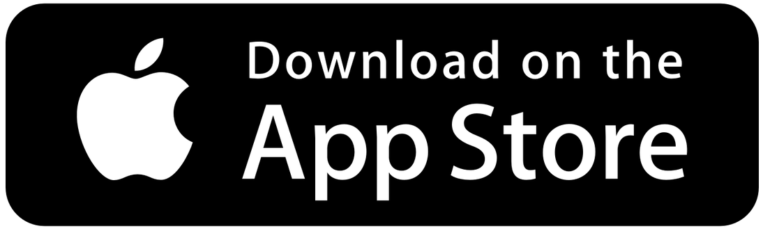 Apple logo with text 'Download on the App Store' on a black background.