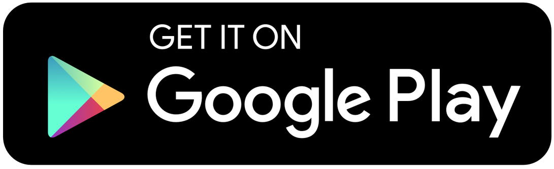 Get it on Google Play logo with colorful play button icon on a black background.